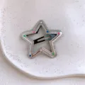 Morsetto per capelli a stella argentata per ragazze, grazioso clip laterale, accessorio coreano. - Molletta per Capelli a Stella a Pois