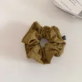 Coletero de tela de color sólido para mujer, accesorio de pelo minimalista para coleta diaria. - Amarillo Mostaza