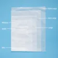 Transparent frosted PE zipper storage bags set for travel clothes organization and packing. - Mini 17*25cm