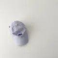 Details of the light purple kids quick-drying baseball cap featuring blue embroidered text. - 50-52cm / Purple