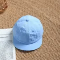 Koreanischer einfarbiger dünner schnelltrocknender Baseball-Cap für Outdoor-Sonnenhut. - 2-5 Jahre (Kopfumfang 46-49cm) / Blau