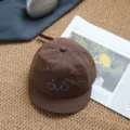 Süße große Augen Kinder Baseballcap Sommer Sonnenschutz Entenschnabel Mütze lustiges Design - 2-5 Jahre (Ref Kopfumfang 46-50cm) / Dunkelbraun
