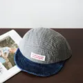 Kinder Karos Baseball Cap mit Jeanskrempe, süßer Sonnenschutz Hut für Jungen und Mädchen. - 3-6 Jahre (Kopfumfang 49-53cm) / Grand A Hellgrau