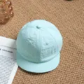 Details of the light green quick-dry baby baseball cap, breathable short brim design for outdoor. - 2-5 Years (Head Circumference 46-49cm) / Bean Blue