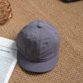 Korean simple solid color quick drying baseball cap, breathable short brim casual outdoor hat. - 2-5 Years (Head Circumference 46-49cm) / Dark Gray