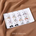 Fermagli per sciarpa a U perle di cristallo forcine set da 12 pezzi misti colorati - 12 Pezzi / Multicolore