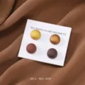 Round hijab magnets set 4pcs matte finish magnetic pins for Muslim scarf accessories - Gold Set (4 Pieces)