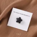 Spilla hijab magnetica in lega stella nera, forte fermaglio a calamita per sciarpa e collo. - Nero