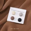 No-snag hijab magnets set, 4 pieces classic round magnetic pins for scarves and abayas. - Classic Set (4 Pieces)
