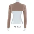 Manches modal boléro shrug couleur sable vue arrière accessoire de vêtement détail - Sable (#8)