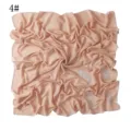 Detailed view of women elegant chiffon square scarf with stunning hot fix rhinestone leaf patterns. - 4#