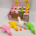 Set de juguetes antiestrés de pato para apretar, squishy fidget divertido para niños y adultos. - Patos Mixtos Caja Rosa