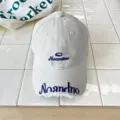 Kinder bestickte Destroyed Baseballcap, trendige graue Baumwollmütze mit blauen Buchstaben. - 54cm Einstellbar Für 6-12 Jahre / Gebrochenes Weiß