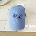 Light blue distressed kids baseball cap with stylish embroidered letter patch for spring and autumn outdoor - 54cm Adjustable For 6-12 Years / Light Blue