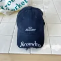 Casquette de Baseball Enfant Délavée Broderie Lettres Bleu Marine Chapeau Tendance - Bleu marine