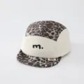 Leopard Cord Baby Baseball Cap, niedliche Buchstabe m bestickte weiche Krempe Kinder Hut. - 50cm Verstellbar Passend Für 1-3 Jahre / M. Leopardenmuster / Creme