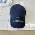 Cappello da baseball per bambini ricamato, berretto morbido blu navy con lettere. - Blu navy