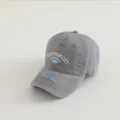 Gorra de béisbol gris para niños con bordado del número 21 y detalles de letras inglesas. - 3-10 Años (Circunferencia de Cabeza 49-53cm) / Gris claro