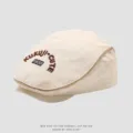 Modische Kinder Baumwolle Flachkappe Herbst Beret Baby Freizeit Hip-Hop Mütze in beige - 50cm Verstellbar Passend Für 1-3 Jahre / 1930 Buchstabe - Beige