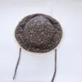 Baby Blumenhaube süßer Kleinkind Sonnenhut Spitzenkrempe winddicht dunkelbraune - 3-7 Jahre / Breiter Krempe-Stil / Dunkelgrau