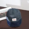 Kids plaid baseball cap with denim brim, stylish autumn sun protection hat for boys and girls. - 3-6 Years (Head Circumference 49-53cm) / Grand O Navy Blue