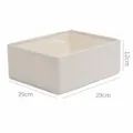 Caja de Almacenamiento de Ropa Interior de Tela Organizador de Cajón Armario Grande - L / Blanco Roto
