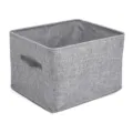 Grijze stoffen opbergmand voor kleding speelgoed, opvouwbare organisator container. - Groot 28x22x15cm / Grijs