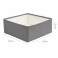 Caja de almacenamiento de tela gris organizador de cajones para ropa interior 29cm - L / Gris