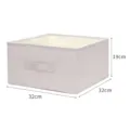 Scatola portaoggetti in tessuto beige organizer armadio 32x32x19cm cestino pieghevole - Cassetto Beige