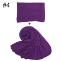Detailansicht des lila Modal Hijab Schals und Unterkappen Sets, weicher bequemer Stoff. - Dunkellila