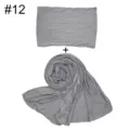 Graues modal Baumwolle weiches Damen Schal und Untertuch Set, glatte Textur Detailansicht. - Grau