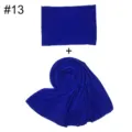 Einfarbig blau weich modal jersey schal und untertuch set fuer damen alltagskleidung. - Dunkelblau