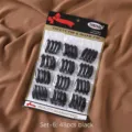 Ensemble d'epingles de surete hijab noires, 48pcs clips foulard en plastique pour vetement. - Groupe 6 ensemble tout noir 48 pièces