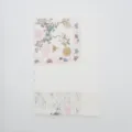 Sciarpa donna stile bohémien effetto cashmere con ricamo floreale e frange, scialle caldo. - Bianco