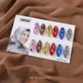 Σετ καρφίτσες hijab με στραζ, 12 τεμ. μεταλλικά οβάλ κλιπ μαντιλιού αξεσουάρ μόδας - Σετ 4