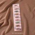 Colorful plastic safety pins set of 8 pieces, ideal for hijab, scarves and anti-exposure use. - 8 Pieces/Pack / Grey-Green Set