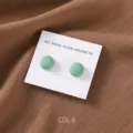 Matte green round hijab magnetic pins set, secure clothing clips for scarves and shawls. - COL.6 Green