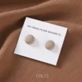 Matte round magnetic hijab pins detail view, secure clothing fasteners, two pieces set. - COL.13 Beige