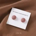 Matte round magnetic hijab pins set, color alloy scarf buckle detail display for women. - COL.16 Orange