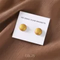 Round matte gold magnetic hijab pins scarf clips dual pack daily fashion accessories styling - COL.25 Champagne