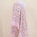 Pink imitation cashmere embroidered scarf floral shawl warm ethnic cape long winter accessory - Pink