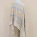 Elegant cashmere-feel paisley embroidered scarf, ethnic style warm shawl for women. - Khaki