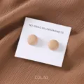 Matte round magnetic hijab pins, 2 pieces set scarf clips for elegant daily wear accessories. - COL.50 Orange