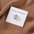 Calamita hijab in lega a stella per sciarpa e shawl, spilla a stella metallica lucida, 1pz. - COL.9 Viola