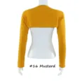 Manches bolero shrug anti-UV en coton modal unies protection solaire bras femme - Jaune Moutarde (#16)