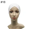 Weisse modal stretch kreuz turban kappe innerer hijab hut fuer damen taeglich angenehm - Weiß