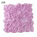Effen paarse chiffon vierkante hijab met strass blad details, stijlvolle mode sjaal. - 16#