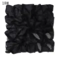 Zwarte chiffon vierkante sjaal met strass steentjes bladontwerp mode hoofddoek - 18#