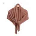 Pleated chiffon square scarf with shimmering silver dots, elegant sun protection shawl for women. - 3#