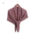 Solid color pleated chiffon square scarf with glittering silver for women sun protection shawl. - Size 8